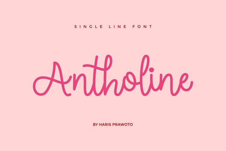 Antholine - Single Line - Hair Line Font example image 1