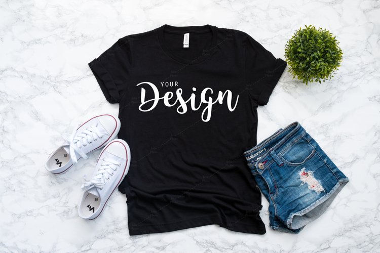 Black Tshirt Mockup Image 3