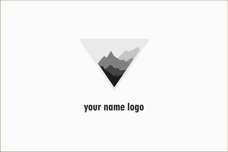 LOGO design Photography Clean Simple- logo with mountains example image 1