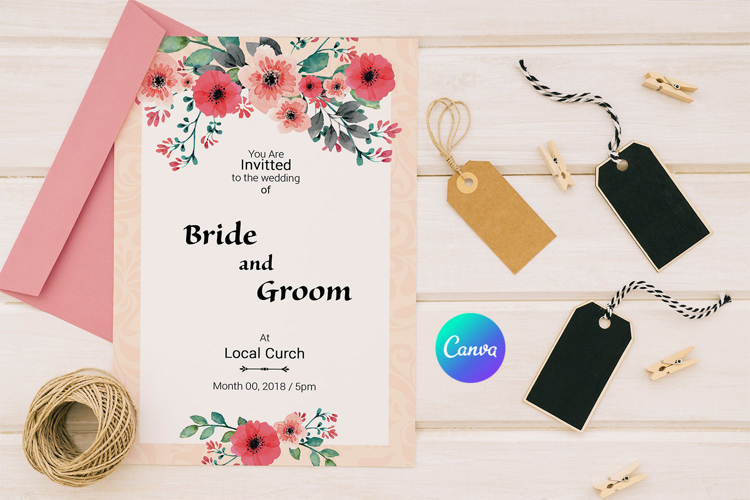 Floral Wedding Invitation Template