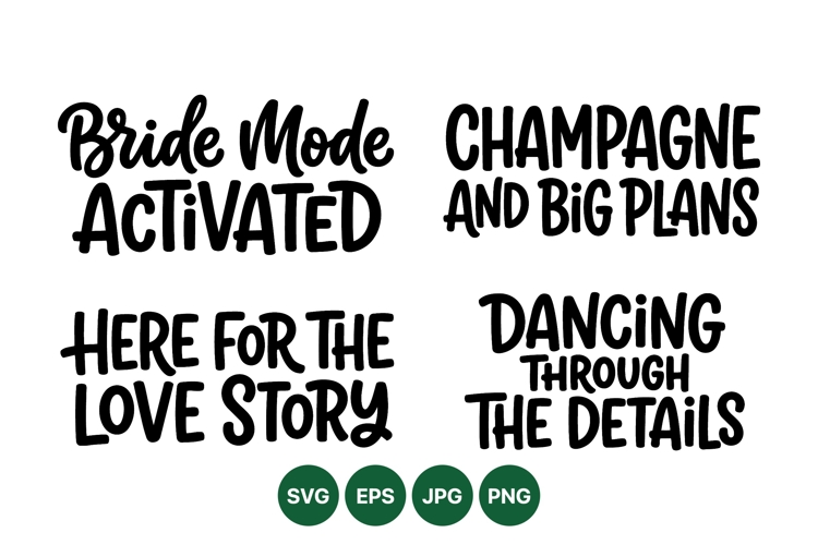 Hand Lettered Wedding Quotes Svg Designs For Party Decor