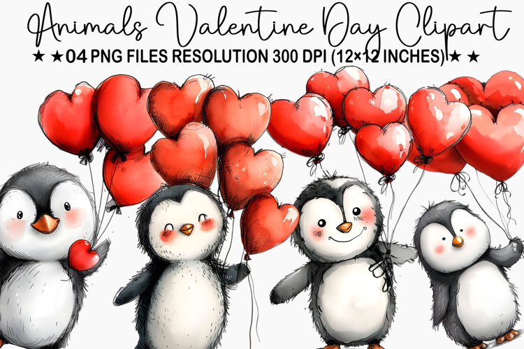 Animals Valentine Day Clipart