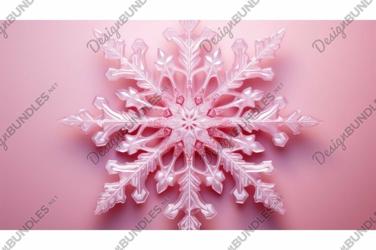 intricate pink snowflakes