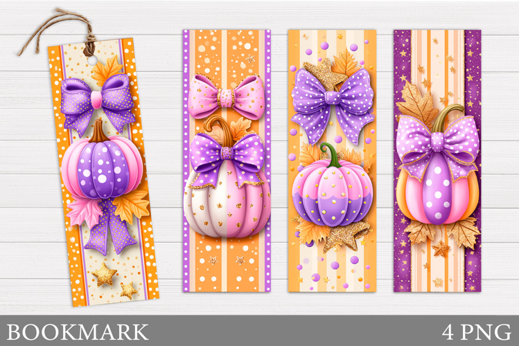 Fall Pumpkin Bookmark Design. Fall Bookmark Printable