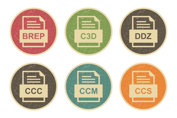 Set Of File Formats Icons