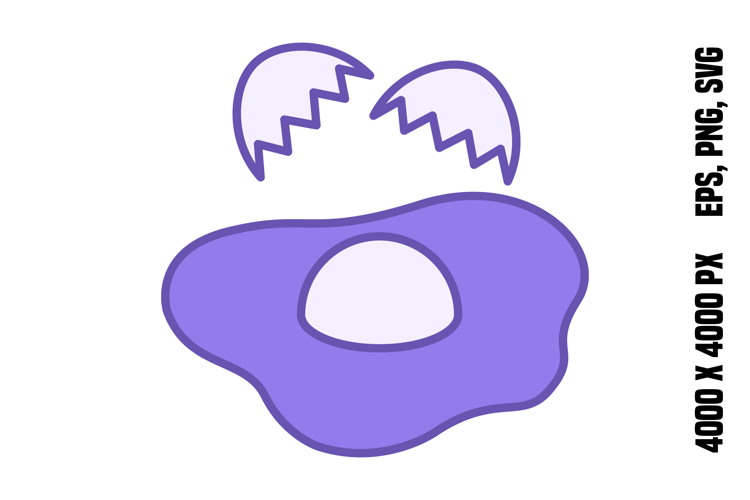 Colored Fried Egg Icon