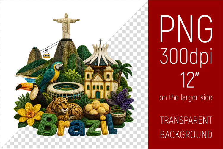 Brazil Travel Landmark | National Culture Illustration