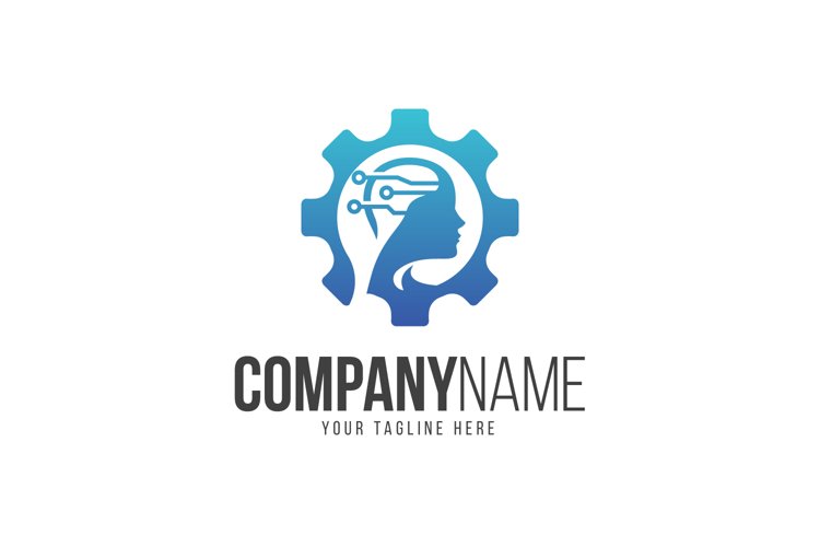 Gear Head Logo (306335) Logos Design Bundles