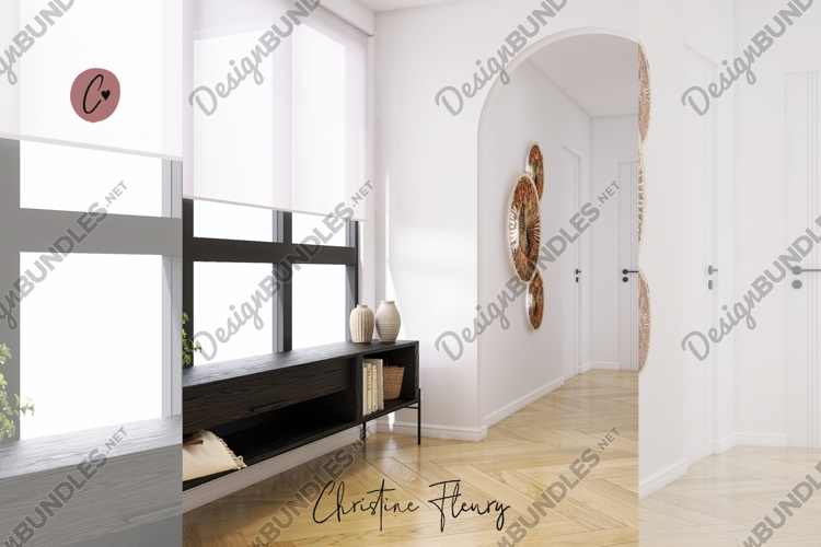 Modern Boho Interior Stock Photo