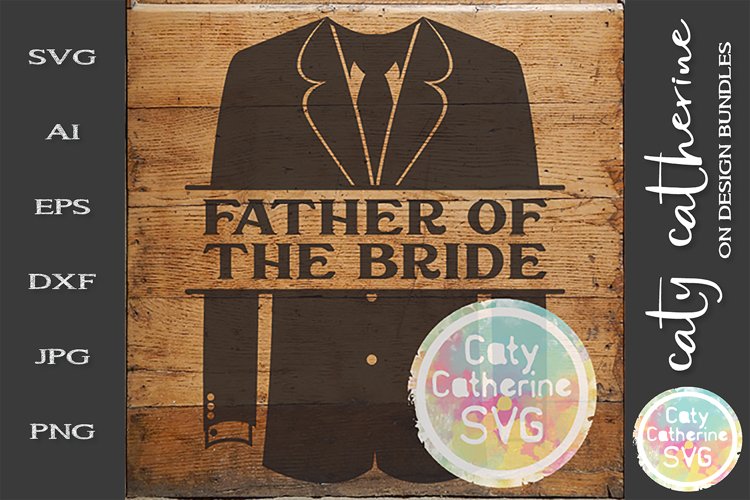 Wedding Party Male Roles Tuxedo Father Of The Bride SVG example image 1