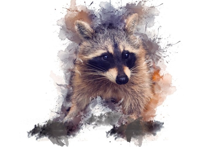 Watercolor animals printables in 7 different formats Pack 07 example image 1