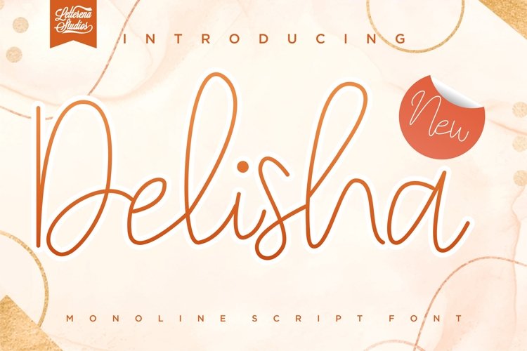 Delisha - Minimalist Monoline Script Font example image 1