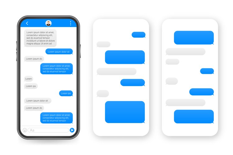 Chat Interface Application with Dialogue window. Clean Mobil example image 1