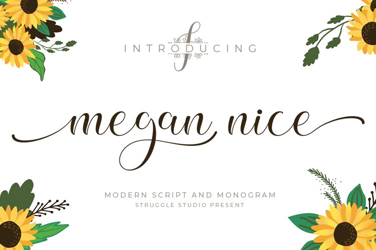 Megan Nice - Modern Script and Monogram example image 1