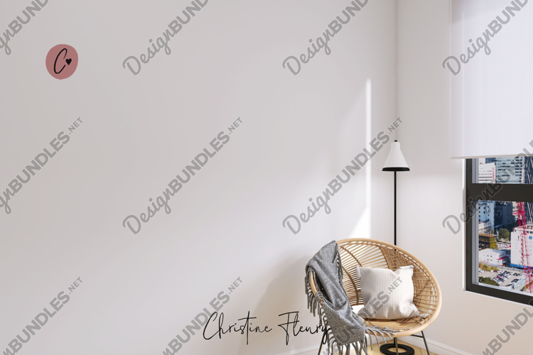 Modern Boho Interior Stock Photo