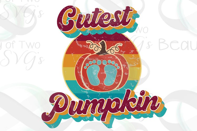 Pregnancy Cutest Pumpkin Vintage Distressed Sublimation png example image 1