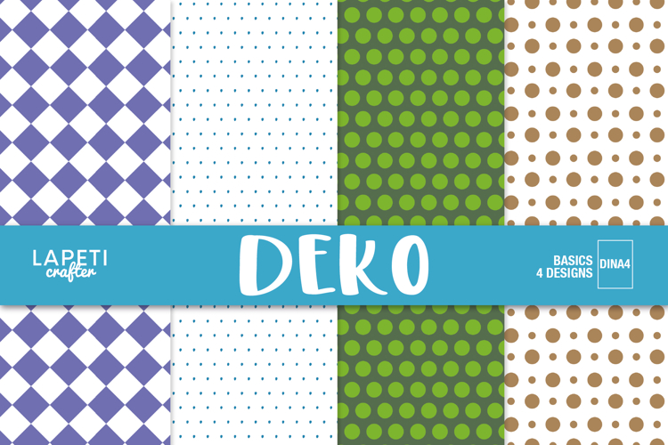 A4 Scrapbook Paper Backgrounds | Dots & Checker Patterns