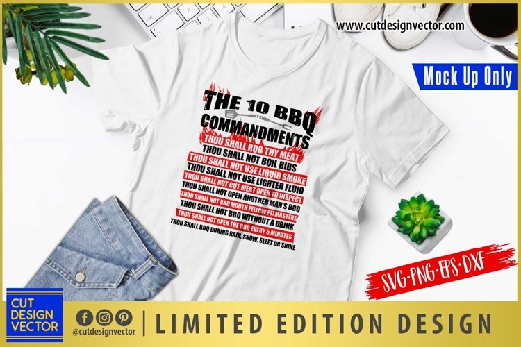 The 10 BBQ Commandments SVG example image 1