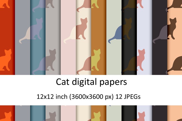 Cat digital papers example image 1