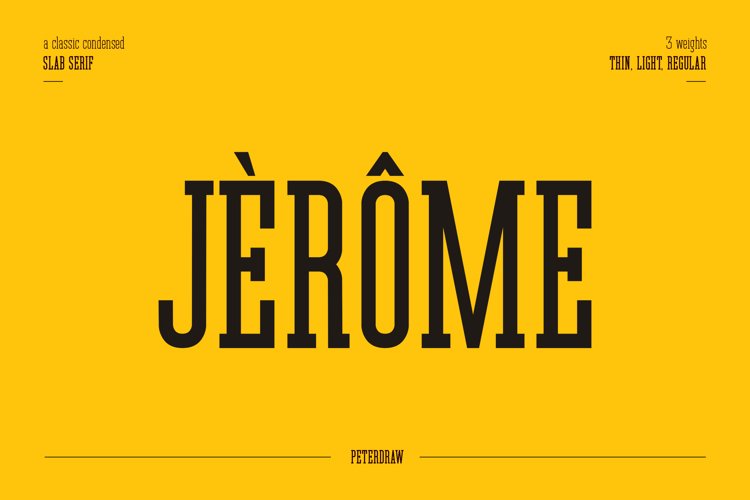 Jerome - Condensed Slab Serif example image 1