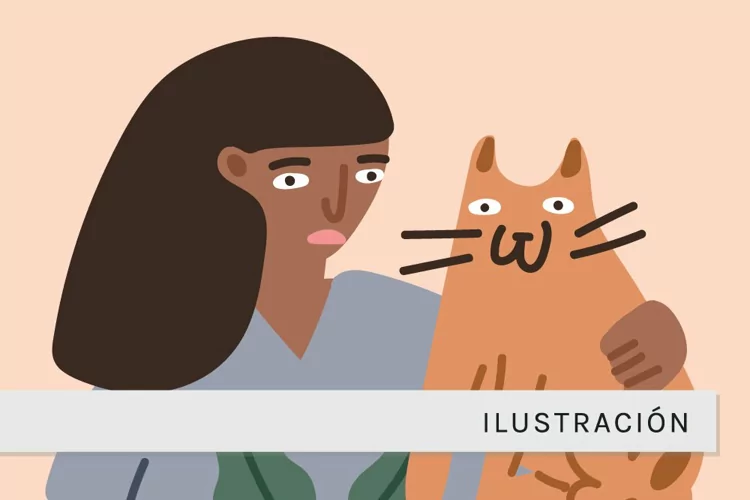 Mujer y Gato