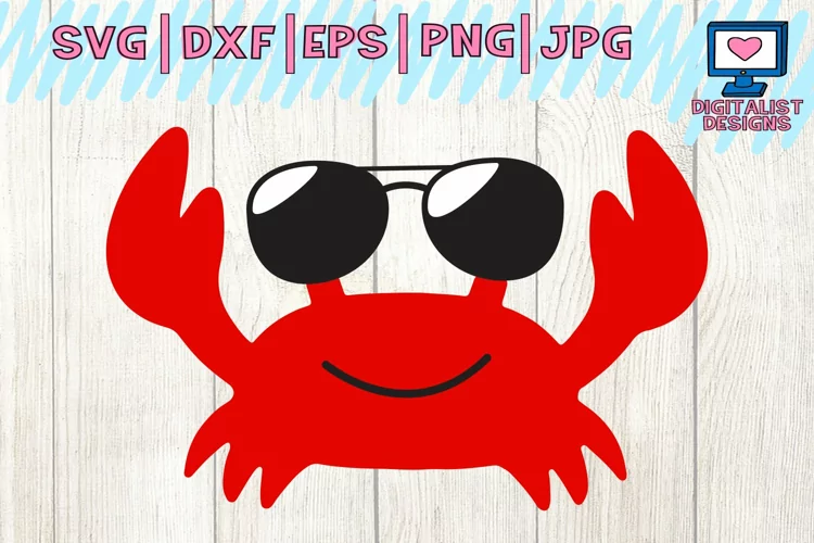 Sunglasses Crab SVG - Free Design of The Week