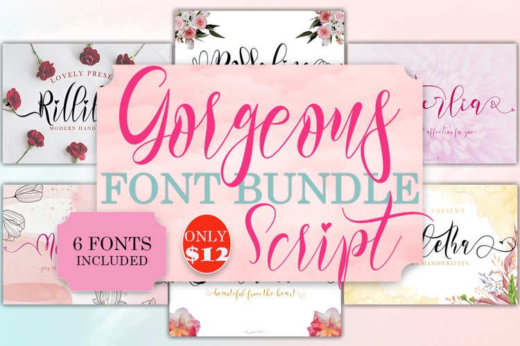 Gorgeous Script Font Bundle example image 1