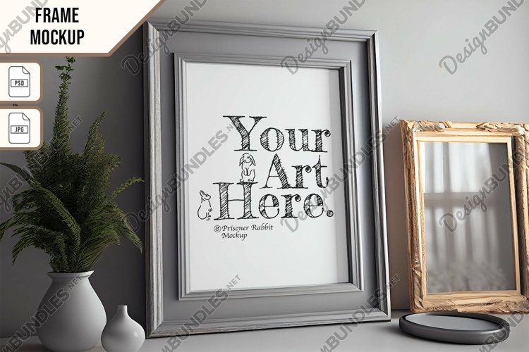Frame Smart Mockup PSD & JPG Template Graphic example image 1