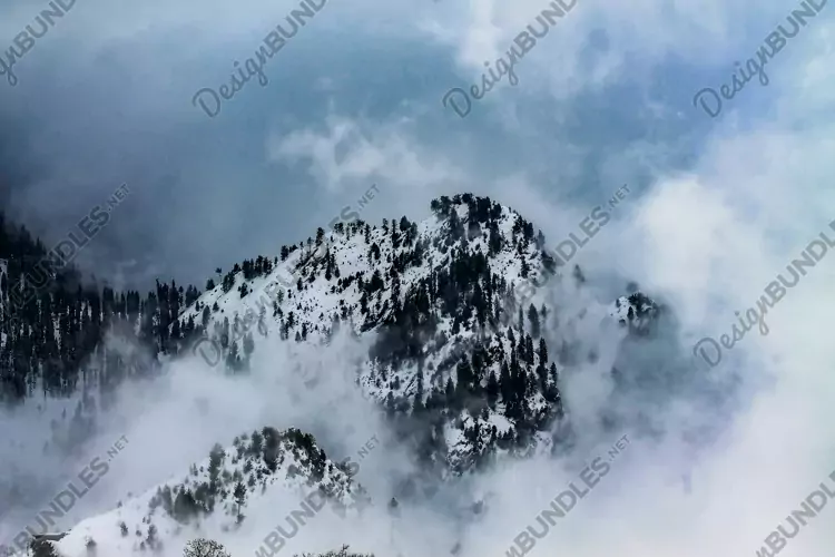 View of The Rocky Mountain With Snow in Malam Jabba Swat