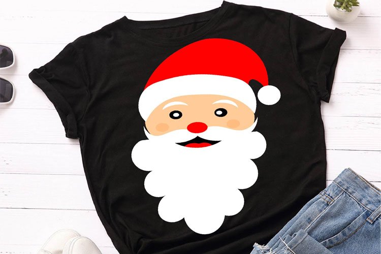Santa Claus christmas t shirt design SVG. example image 1