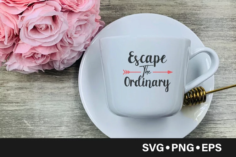 Escape the ordinary quote svg