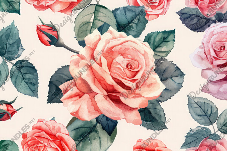 Floral Roses Background Wallpaper