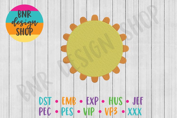 Sun Machine Embroidery Design example image 1