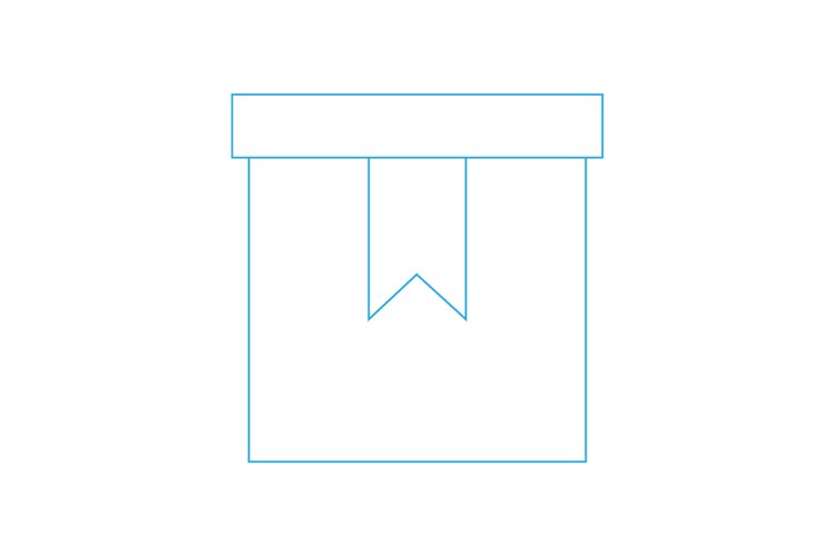 outlined box icon. Vector Line Icon. Vector illustration example image 1