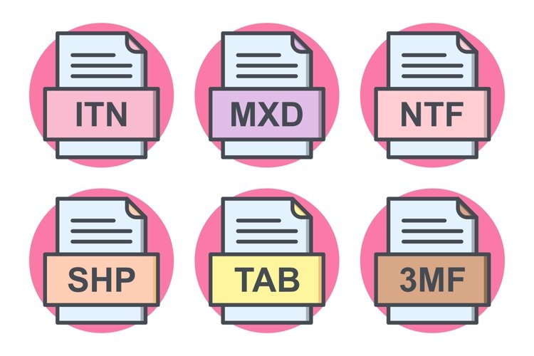 Set Of File Formats Icons