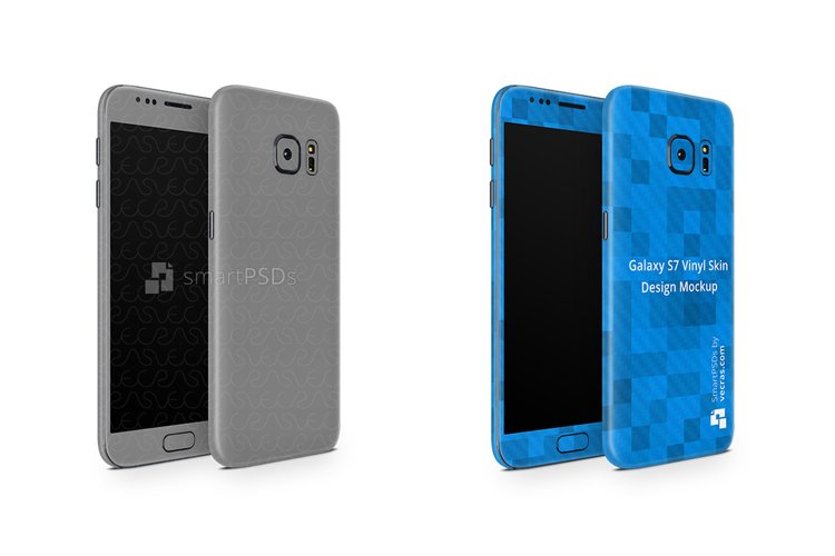 Samsung Galaxy S7 Vinyl Skin Design Mockup 2016 Front-Back example image 1