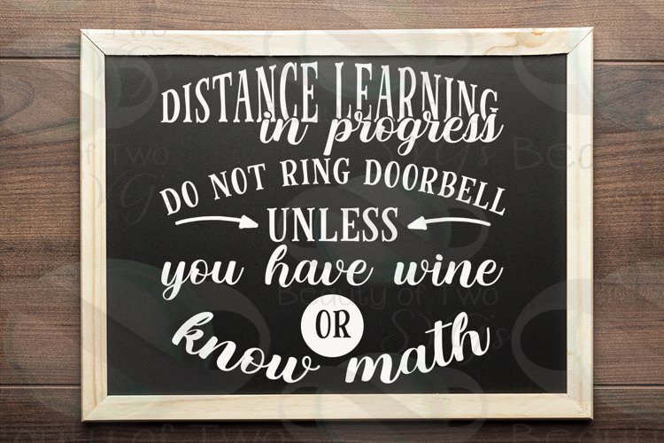 Distance Learning in progress svg, Do not ring doorbell svg example image 1