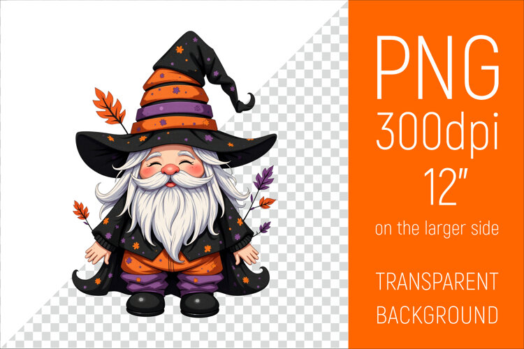 Halloween Gnome Clipart |Halloween Party Design example image 1