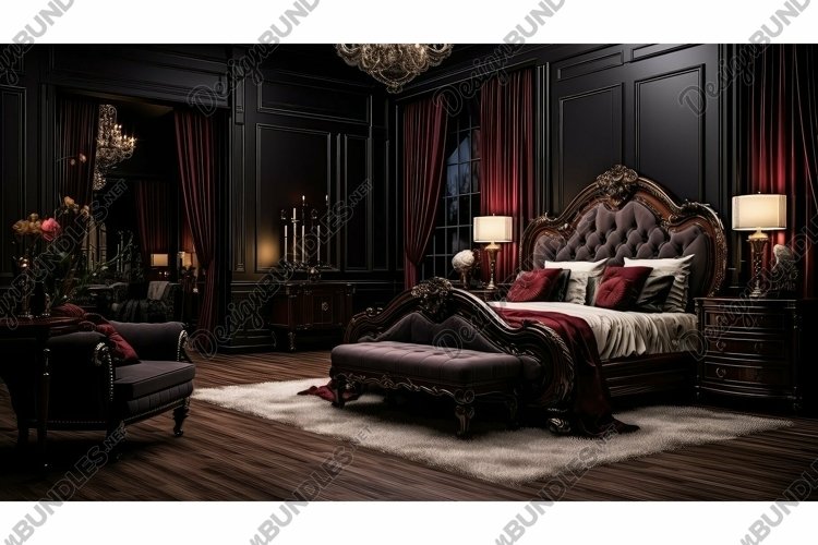 luxurious dark mahogany example image 1