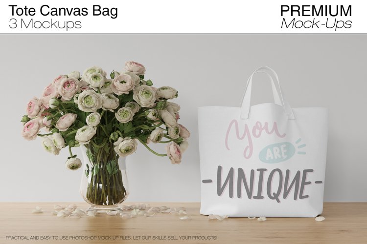 Tote Canvas Bag Mockups example image 1