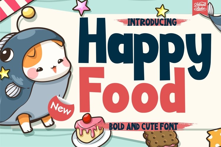 Happy Food - Bold and Cute Font example image 1