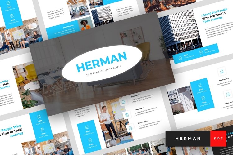 Herman - Firm PowerPoint Template example image 1