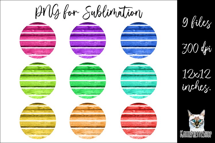 Sublimation backgrounds bundle, wood round png.