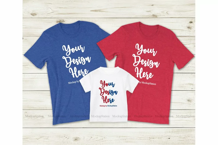 Patriotic Matching Family Bella Canvas 3001 Tshirt Mockup