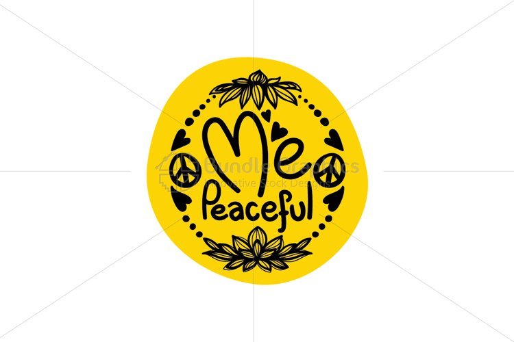 Me Peaceful - Freehand Calligraphic & Illustrative design example image 1