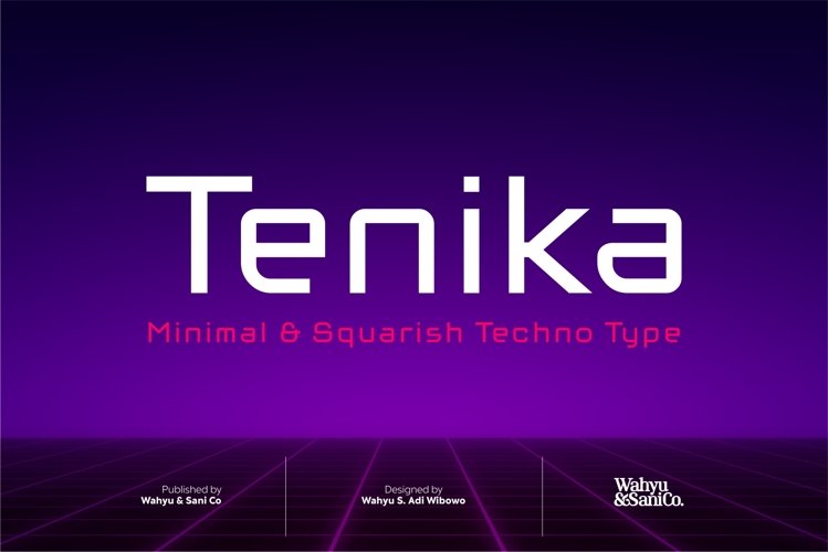 Tenika | Minimal & Squarish Techno Type example image 1