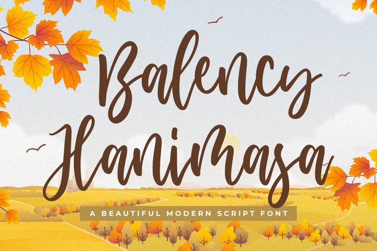 Modern Script Font - Balency Hanimasa example image 1