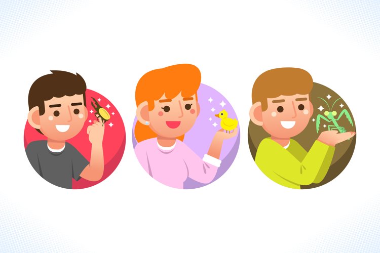 People Avatar Holding Animal example image 1