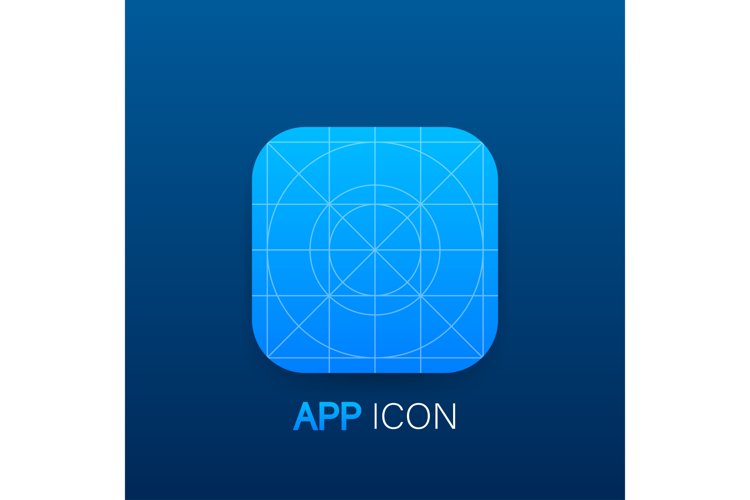 Blank icon or button of the app for web and mobile systems. example image 1