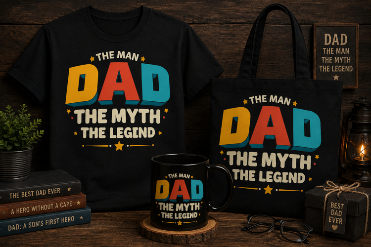 Dad The Myth The Legend PNG | Vintage Father’s Day Design